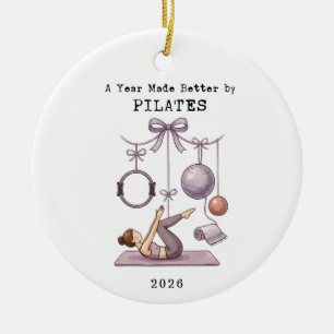 Adorno De Cerámica Un año mejorado por la Navidad de Pilates