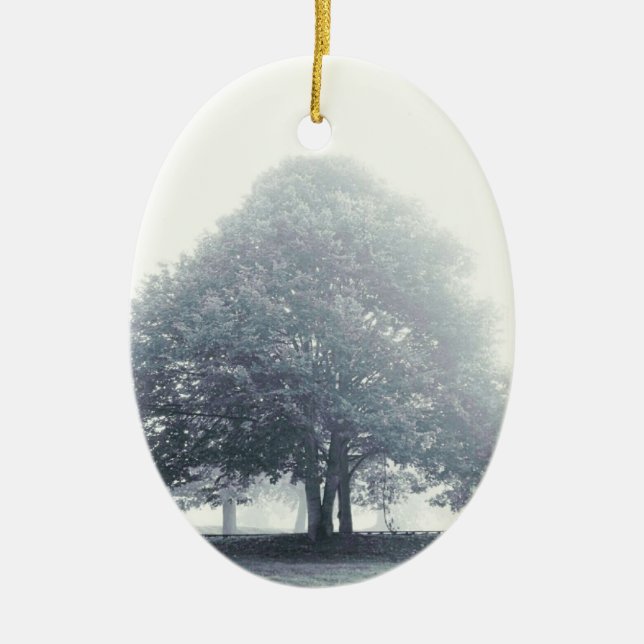 Adorno De Cerámica Un árbol en la niebla (Frente)
