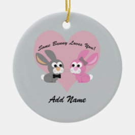 Adorno De Cerámica ¡Un conejito te ama!