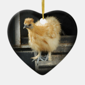 Adorno De Cerámica un cuadro pequeno hermoso del pollo de Silkie