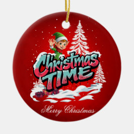 Adorno De Cerámica Un elfo personalizado alegre