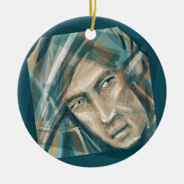 Adorno De Cerámica Un elfo verde desafiante (Frente)