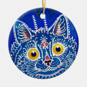 Adorno De Cerámica Un gato de estilo gótico por Louis Wain 