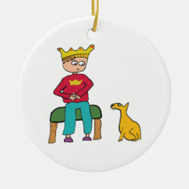 Adorno De Cerámica Un gato puede mirar a un rey