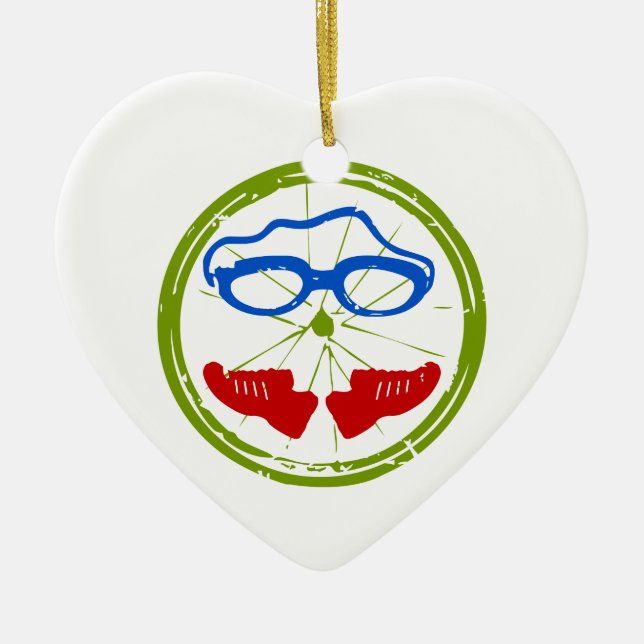 Adorno De Cerámica Un gran regalo de Triatlón para tu amigo o familia (Frente)
