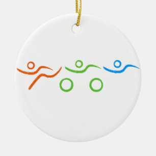Adorno De Cerámica Un gran regalo del Triathlon para su amigo o