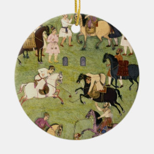 Adorno De Cerámica Un juego del polo, del álbum grande de Clive