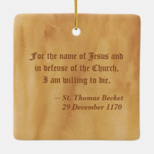 Adorno De Cerámica Un Martirio Temprano de Santo Tomás Becket en el A