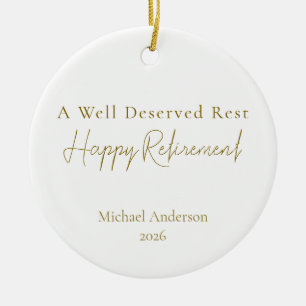 Adorno De Cerámica Un Merecido Descanso Regalo Personalizado de Jubil