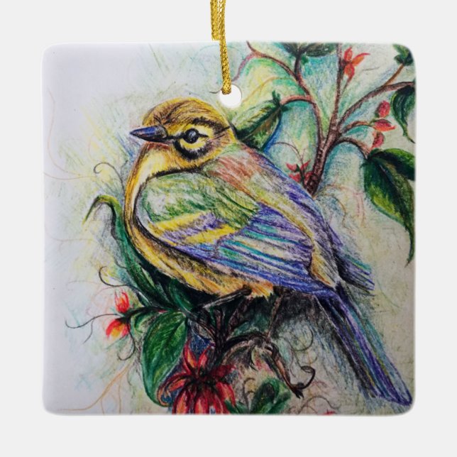 Adorno De Cerámica Un Navidad colorido (Anverso)