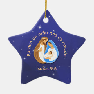 Adorno De Cerámica Un Niño Nos Es Nacido Isaías 9:6 Navidad
