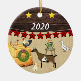 Adorno De Cerámica Un país Navidades una cabra enana nigeriana