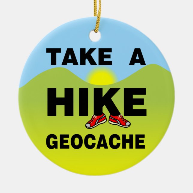 Adorno De Cerámica Un Paisaje De Senderismo (Frente)