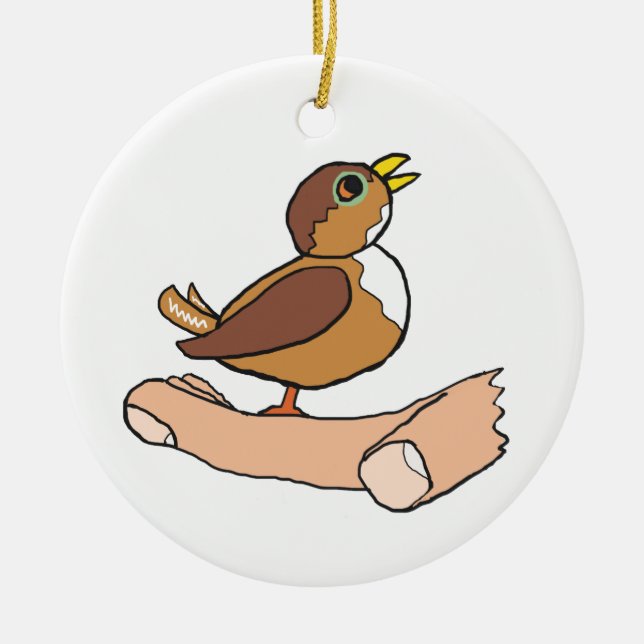 Adorno De Cerámica Un Pájaro En La Mano (Frente)