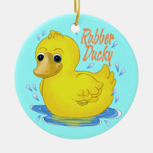 Adorno De Cerámica Un Pato de Goma