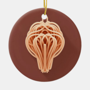 Adorno De Cerámica Un patrón único de fideos de espagueti