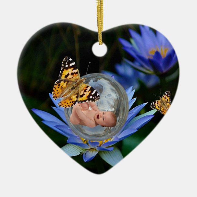 Adorno De Cerámica Un pequeño grupo de navidades de alegría (Frente)