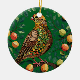 Adorno De Cerámica Un Perdigón En Un Estilo De Esténcil De Corte De Á