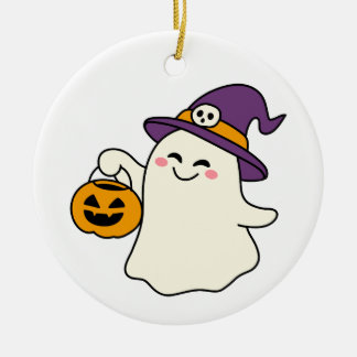 Adorno De Cerámica Un Poco de Magia Hace Todo Halloween