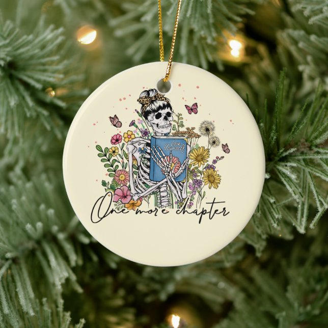 Adorno De Cerámica Un Skeleton floral más de capítulo (Árbol)