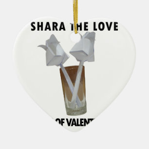 Adorno De Cerámica Un vaso de paz de San Valentín.