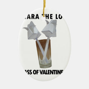 Adorno De Cerámica Un vaso de paz de San Valentín.