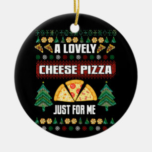 Adorno De Cerámica Una Bonita pizza de queso sólo para mí Navidades f