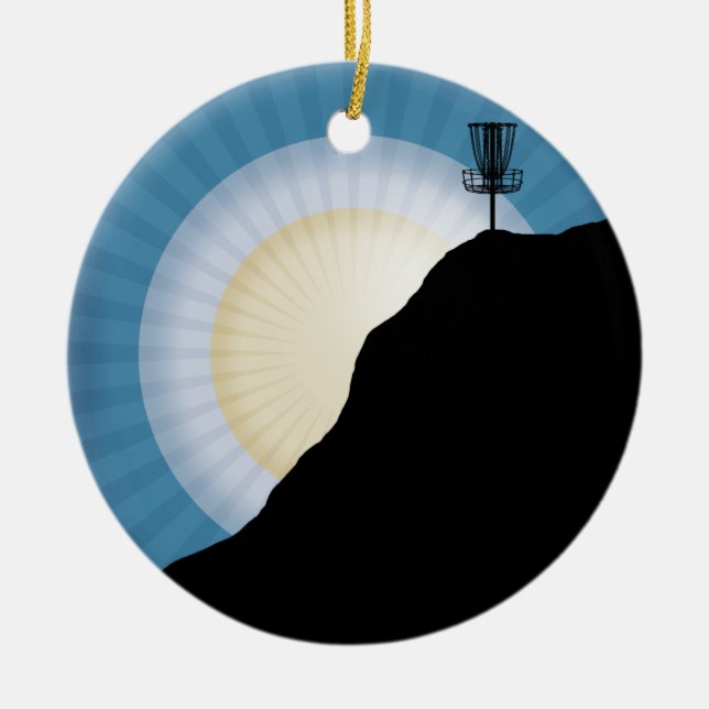 Adorno De Cerámica Una Cesta En Una Montaña (Frente)