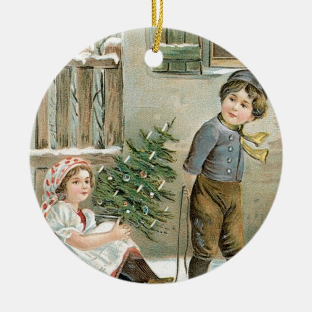 Adorno De Cerámica ¡Una Feliz Navidad para ti! (Frente)