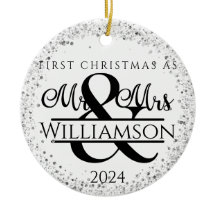 Una foto primera Navidad casada con el Sr. y la Sr