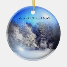 Adorno De Cerámica Una hermosa imagen nevada