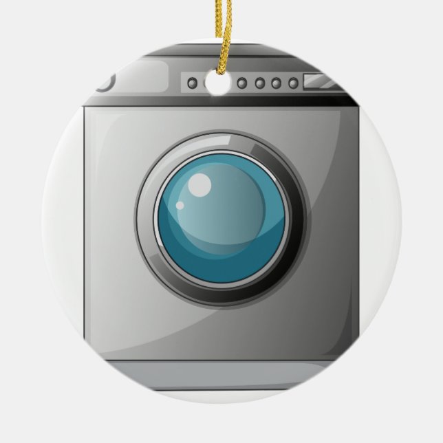 Adorno De Cerámica Una lavadora (Frente)