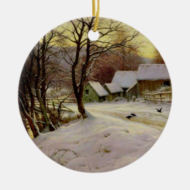 Adorno De Cerámica Una mañana de invierno (Frente)