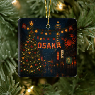 Adorno De Cerámica Una maravillosa Navidad nocturna en Osaka