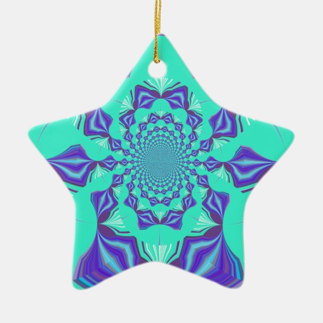 Adorno De Cerámica ¡Una mezcla de Kaleidoscope y Mandala Art! (Frente)