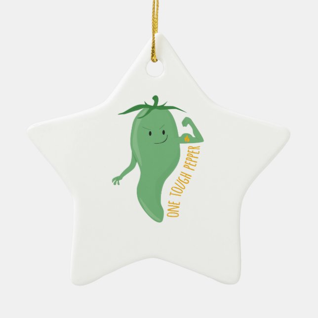 Adorno De Cerámica Una pimienta dura (Frente)