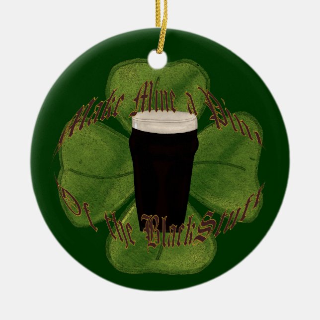 Adorno De Cerámica Una pinta de lo negro (Frente)