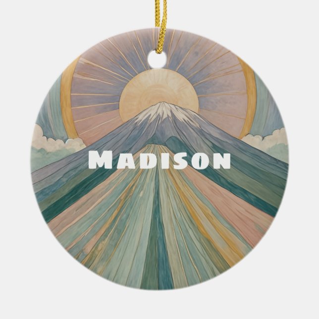 Adorno De Cerámica Una serenata volcánica personalizada (Frente)