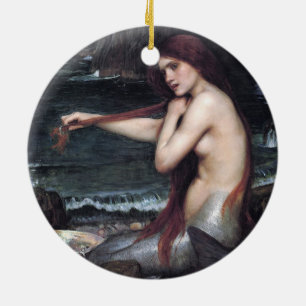 Adorno De Cerámica Una Sirena John William Waterhouse Mithological