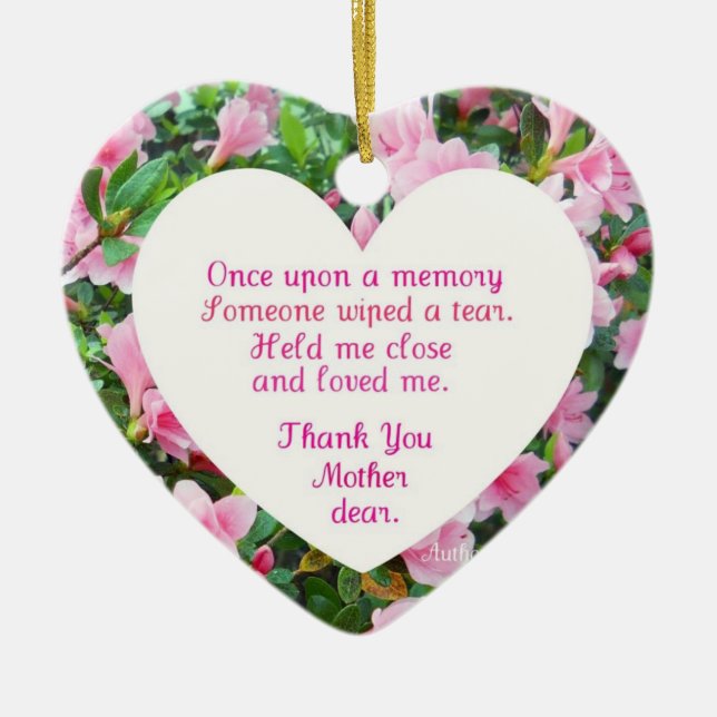 Adorno De Cerámica Una vez en la memoria... (Frente)