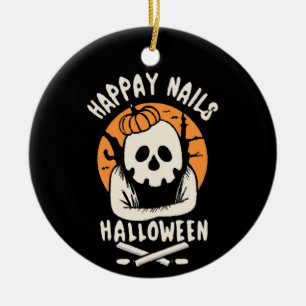 Adorno De Cerámica Uñas de Halloween Hermosas