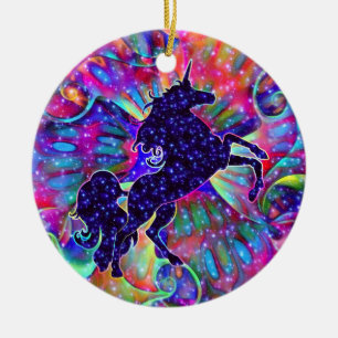 Adorno De Cerámica UNICORN DE LOS multicolores UNIVERSOS