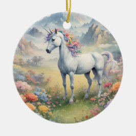 Adorno De Cerámica Unicornio