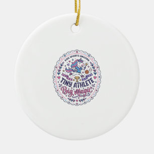 Adorno De Cerámica Unicornio Atleta Pequeño Gran Magia Diseño Diverti