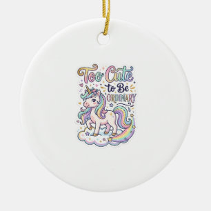 Adorno De Cerámica Unicornio demasiado lindo para ser ordinario Premi