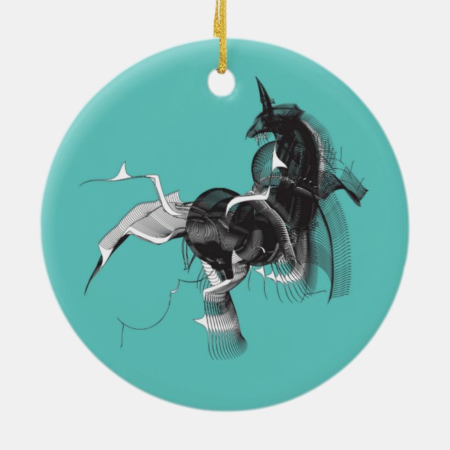 Adorno De Cerámica Unicornio digital (Atrás)