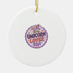Adorno De Cerámica Unicornio En Mi Era De Amante De Unicornios Merch