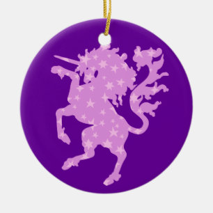 Adorno De Cerámica Unicornio estrellado