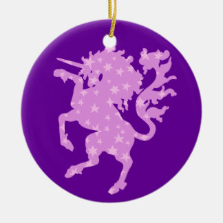 Adorno De Cerámica Unicornio estrellado