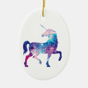Adorno De Cerámica Unicornio mágico brillante